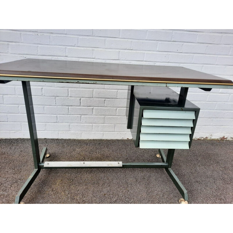 Vintage desk and chair set, Italian 1950s