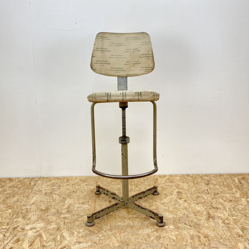 Vintage Industrial Stool by ROC 1952s