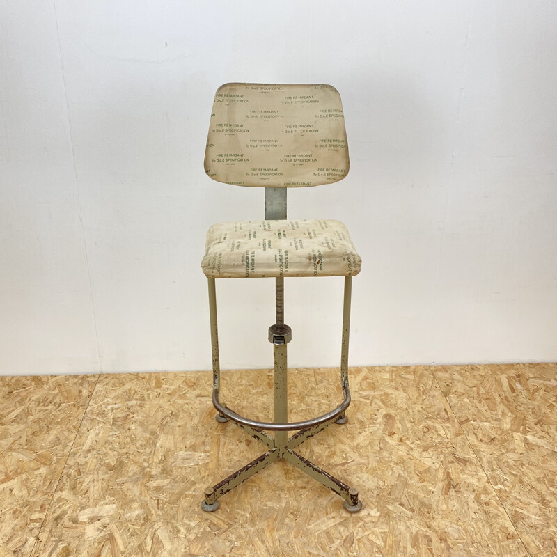 Vintage Industrial Stool by ROC 1952s