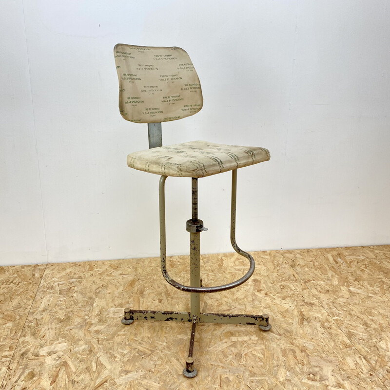 Vintage Industrial Stool by ROC 1952s