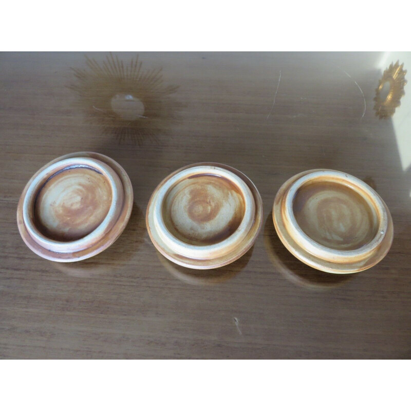 Set di 3 vasi in ceramica vintage della colomba Vallauris 1960