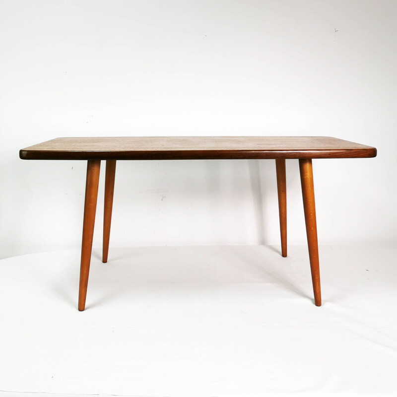 Vintage modernist teak coffee table by Broderna-Miller, Sweden 1960