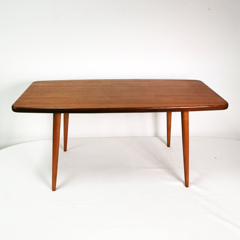 Vintage modernist teak coffee table by Broderna-Miller, Sweden 1960