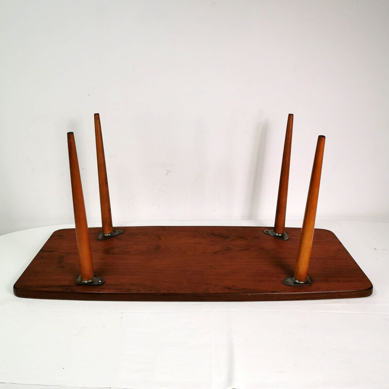 Vintage modernist teak coffee table by Broderna-Miller, Sweden 1960