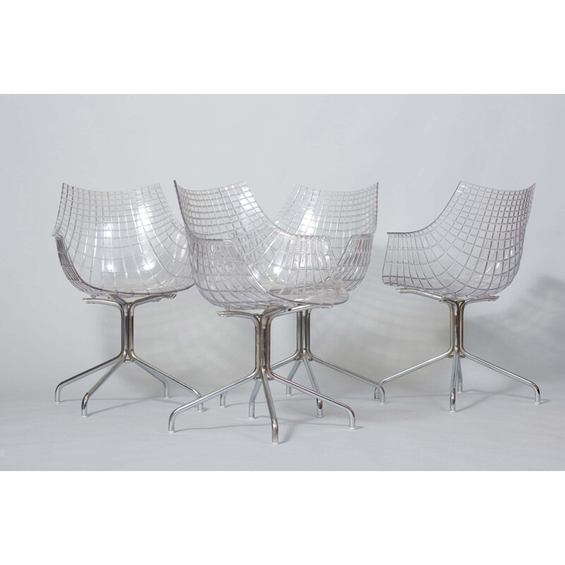 Set of 4 vintage Christophe Pillet Meridiana Chair for Driade