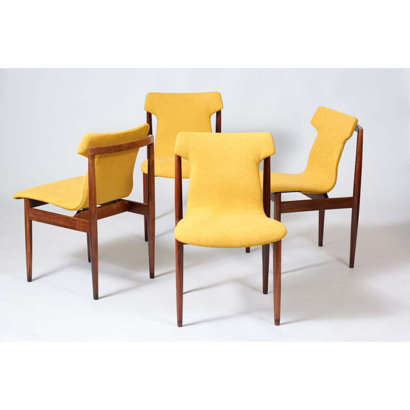 Set of 4 vintage dining chairs by Inger Klingenberg for Fristho