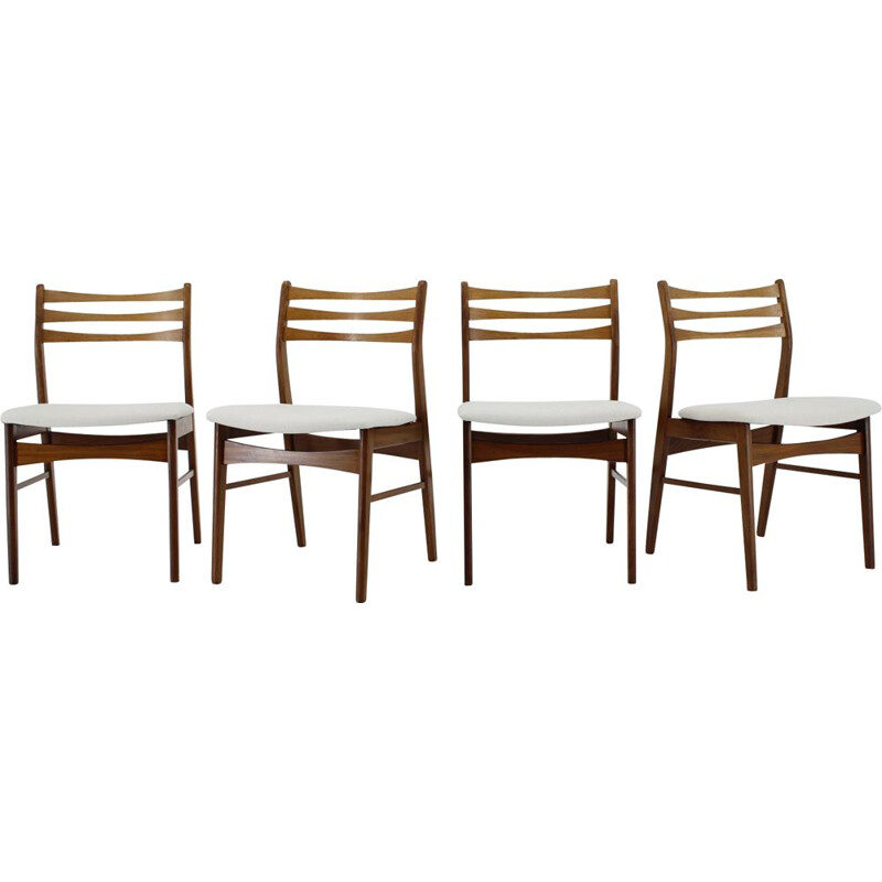 Set of 4 vintage teak chairs, Danish