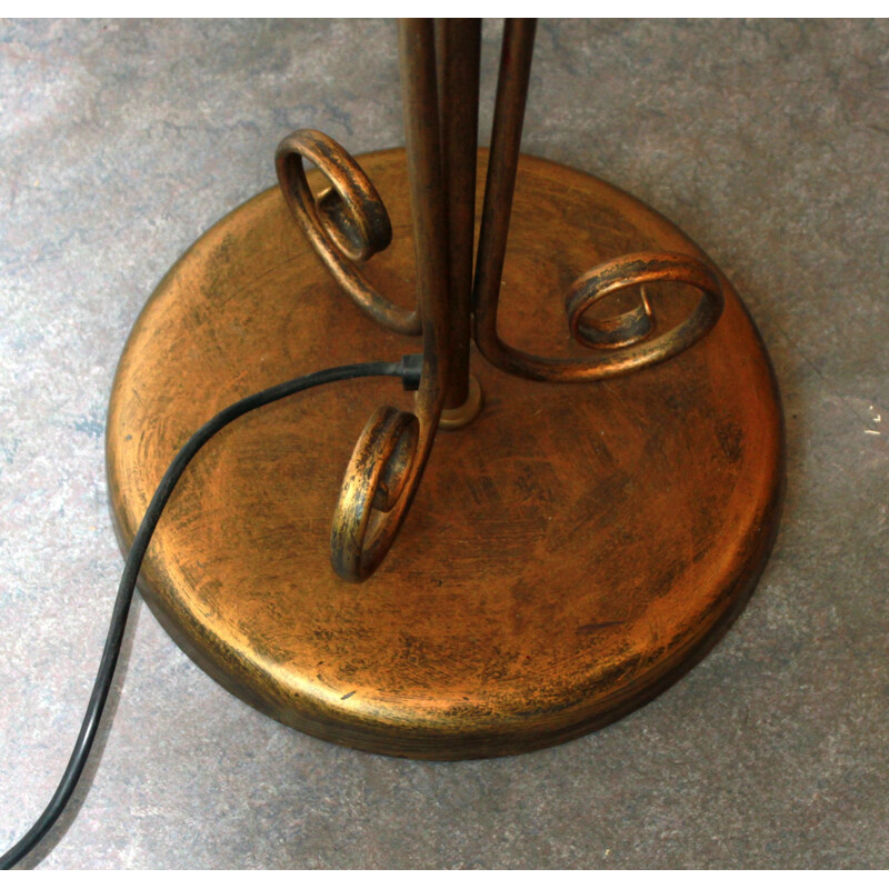 Vintage Art Deco floor lamp with basin