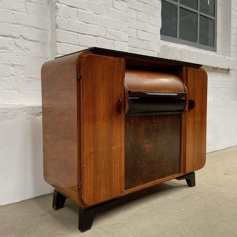 Vintage Gramophone cabinet by Supraphon & J. Halabala 1950s