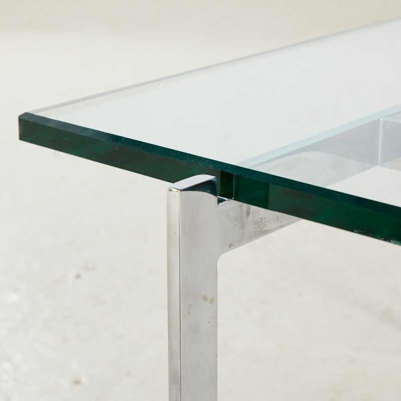 Vintage Model PK61 Glass Coffee Table by Poul Kjærholm for E. Kold Christensen 1950s