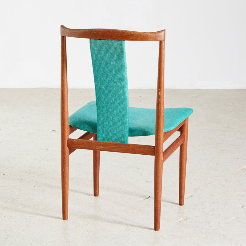 Conjunto de 6 cadeiras de teca vintage por Henning Sorensen para a Danex, Dinamarca 1960