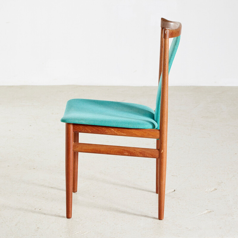 Conjunto de 6 cadeiras de teca vintage por Henning Sorensen para a Danex, Dinamarca 1960