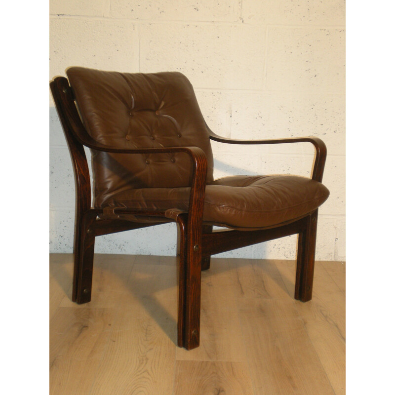 Scandinavian pair of armchairs - 1970s