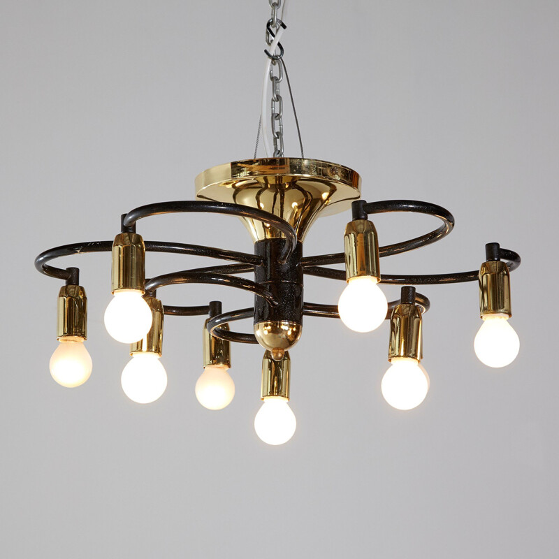 Vintage Model DL-661330 Chandelier from Peckal Leuchten, German 1970s