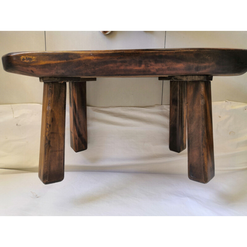 Vintage Brutalist coffee table Free form 1960s