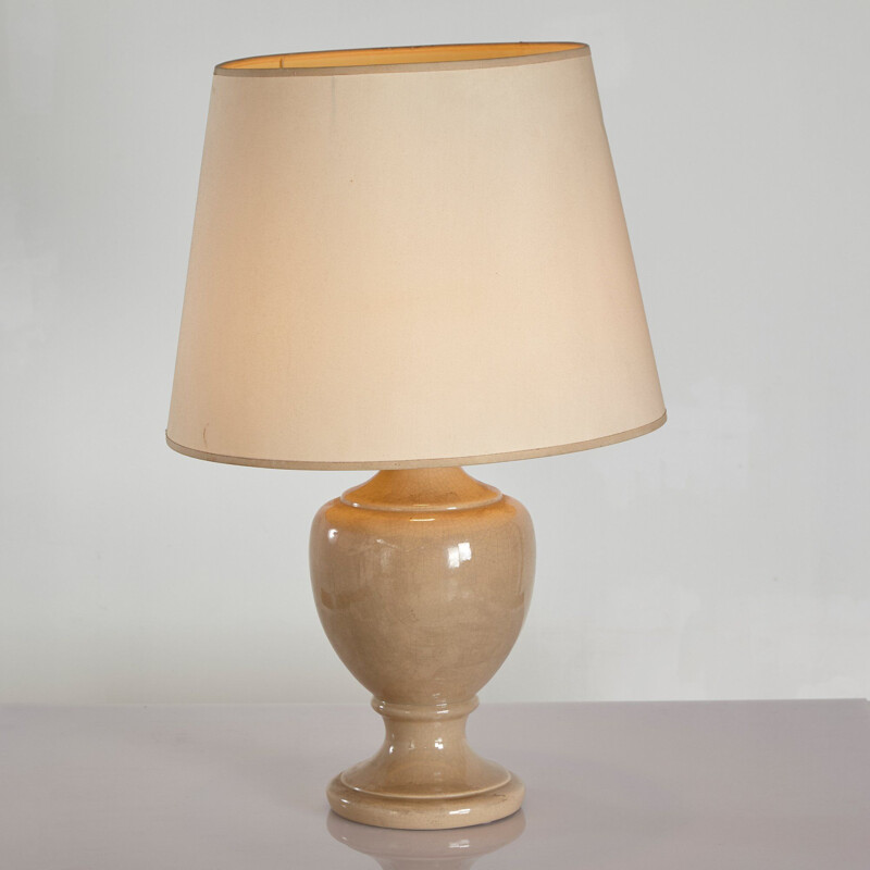 Grande lampe de table vintage en céramique 1960