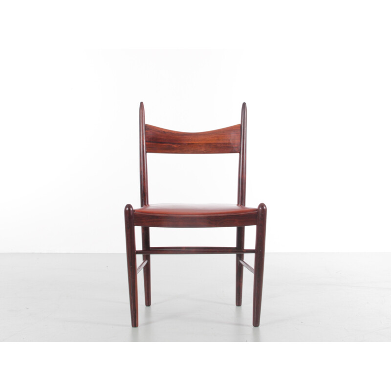 Conjunto de 4 cadeiras de pau-rosa vintage Rio, escandinavas