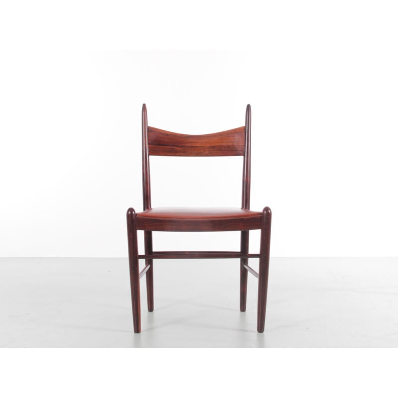 Set of 4 vintage chairs in Rio rosewood, Scandinavian