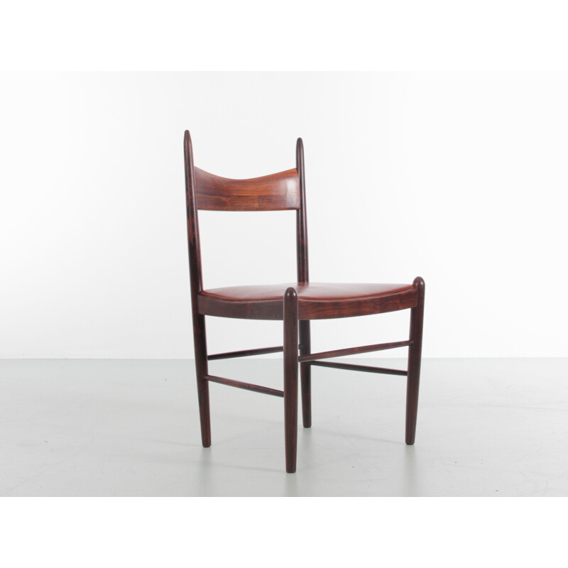 Set of 4 vintage chairs in Rio rosewood, Scandinavian