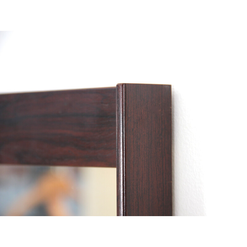 Scandinavian vintage mirror in Rio rosewood