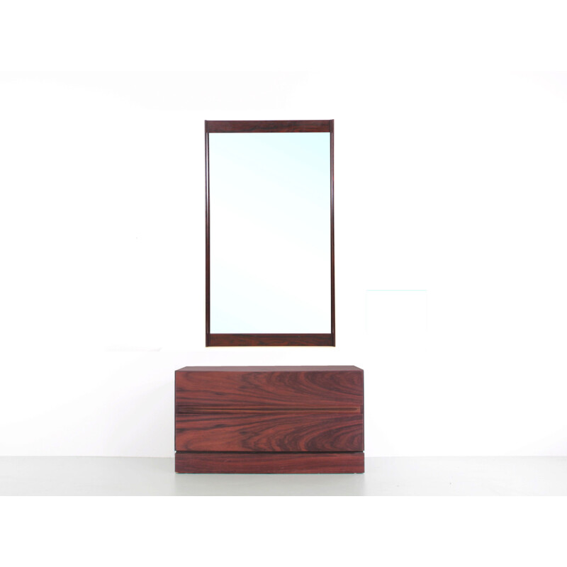 Scandinavian vintage mirror in Rio rosewood