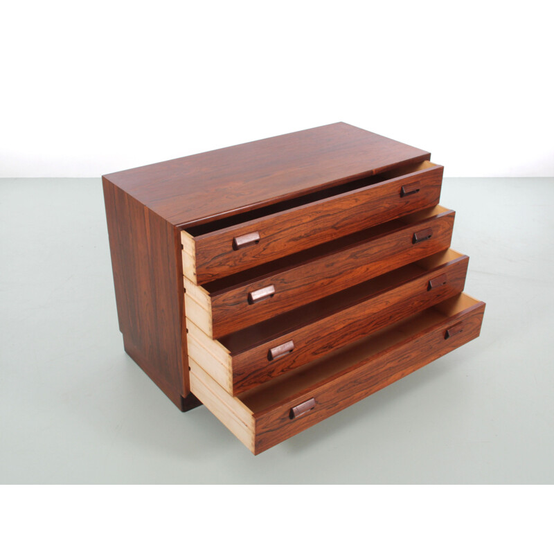 Vintage Rio rosewood chest of drawers by Borge Mogensen for Soborg, Scandinavian