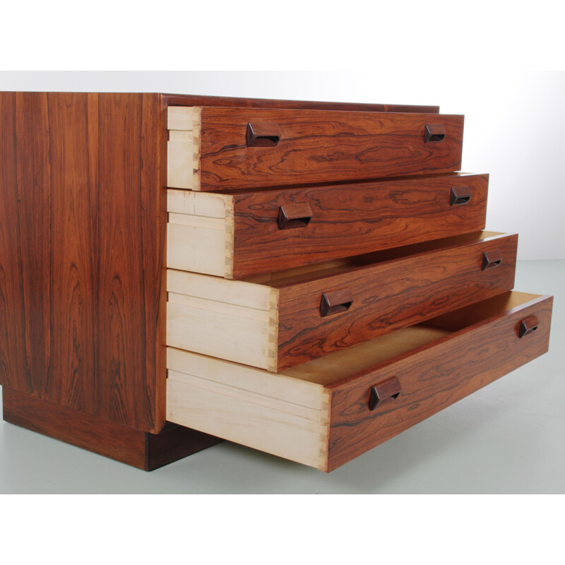 Vintage Rio rosewood chest of drawers by Borge Mogensen for Soborg, Scandinavian