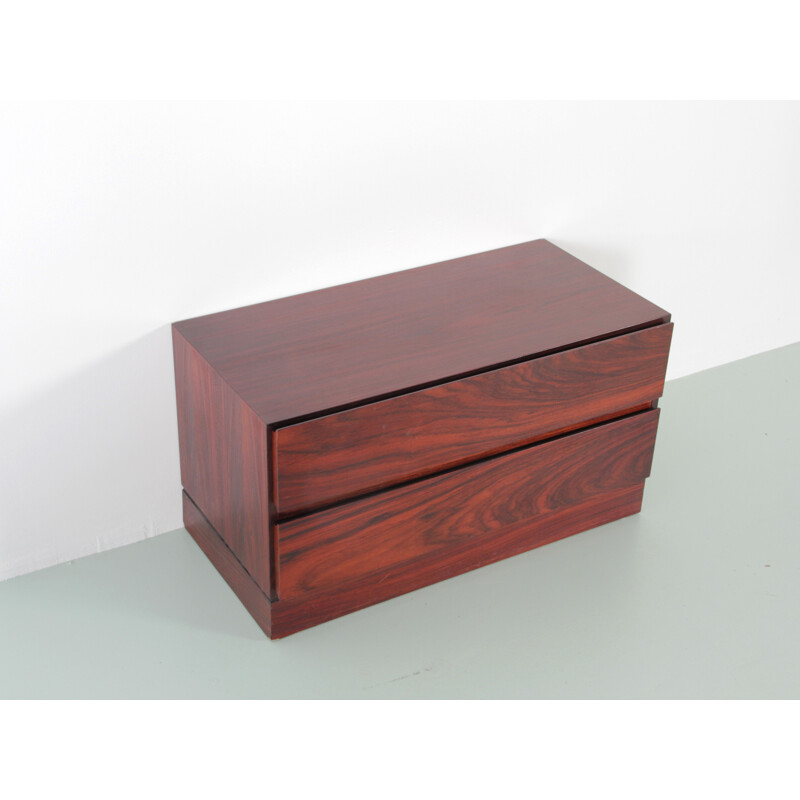 Small vintage chest of drawers in Rio rosewood, Scandinavian
