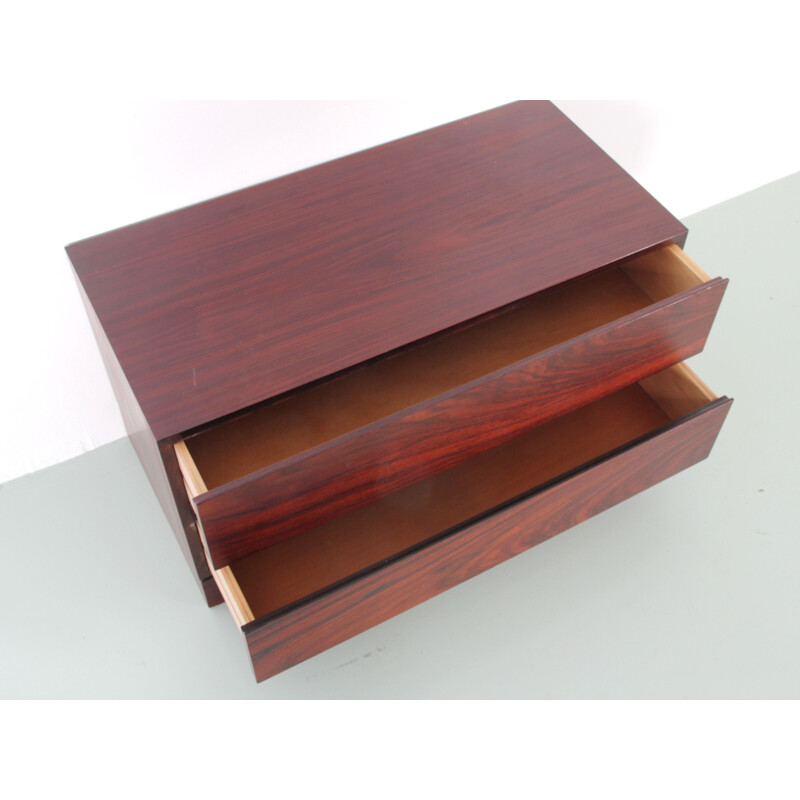 Small vintage chest of drawers in Rio rosewood, Scandinavian