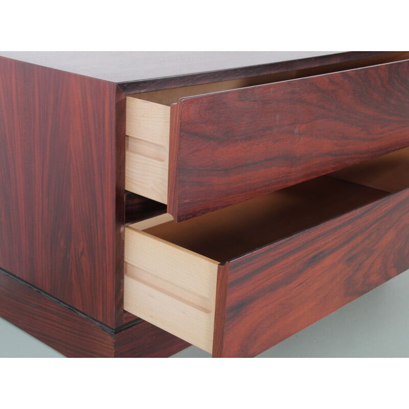 Small vintage chest of drawers in Rio rosewood, Scandinavian