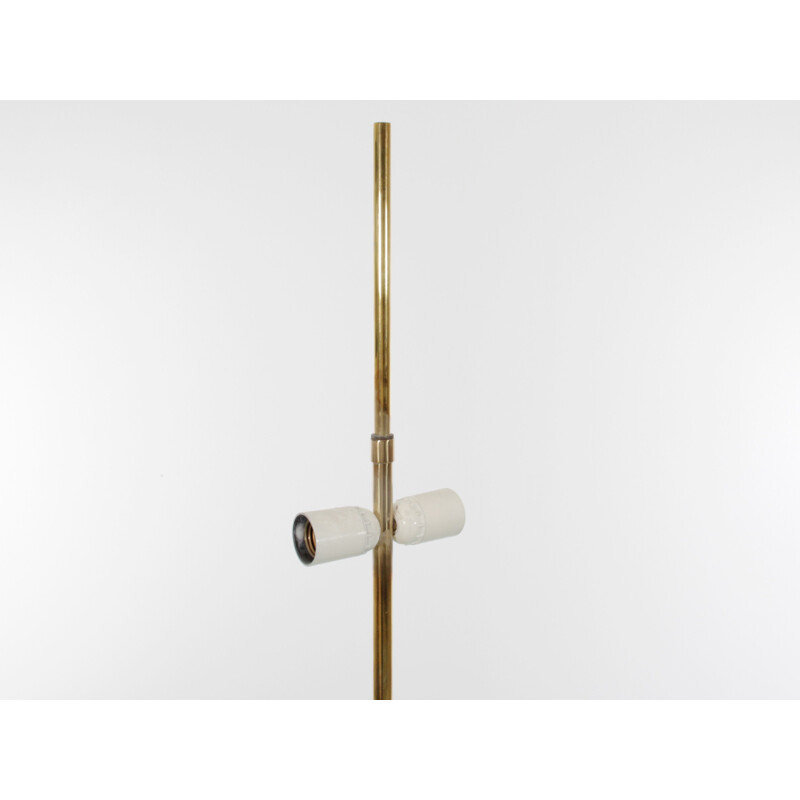 Vintage brass floor lamp, Scandinavian