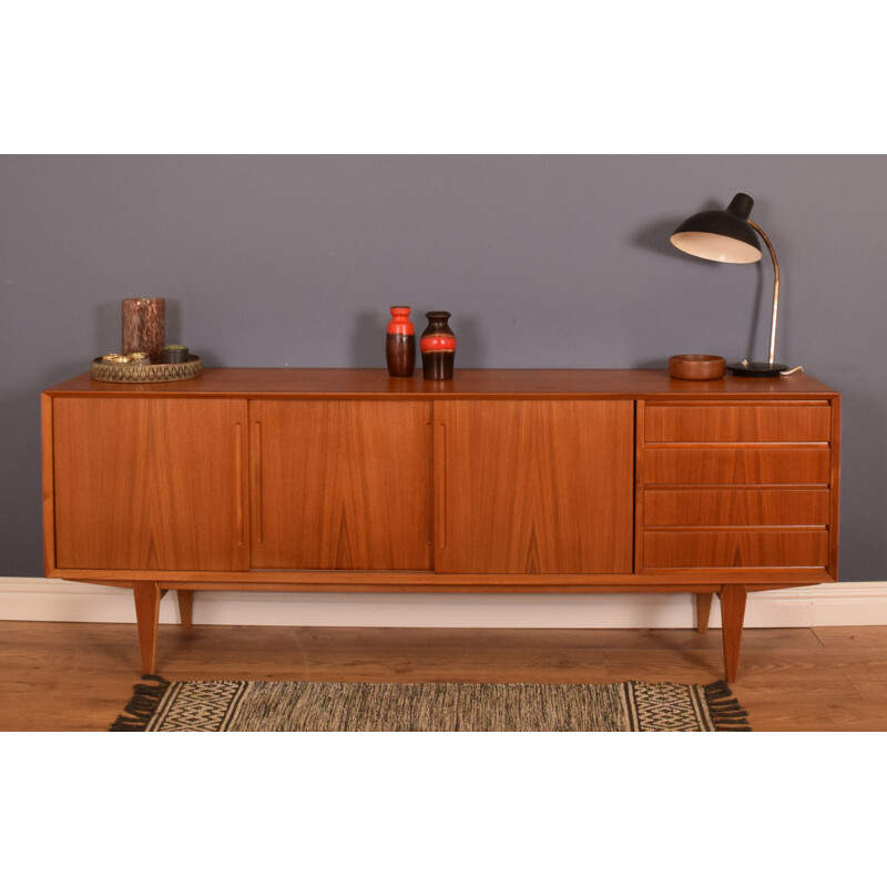 Vintage Teak Svend Long Sideboard, Danish 1960s