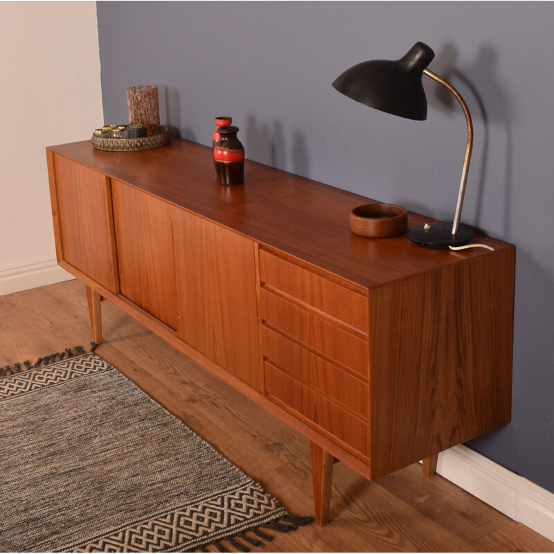 Vintage Teak Svend Long Sideboard, Danish 1960s