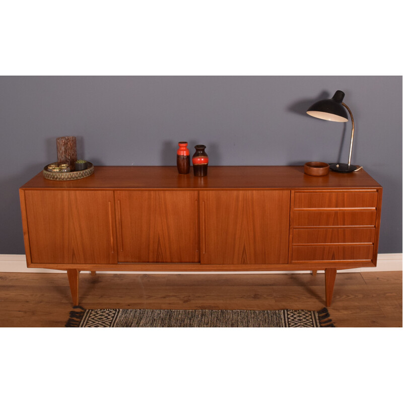 Vintage Teak Svend Long Sideboard, Danish 1960s