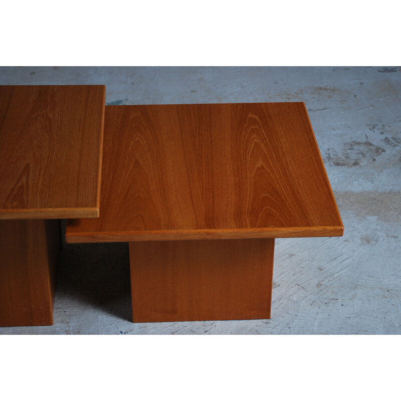 Set of 3 vintage nesting tables by Gangso, Denmark 1970