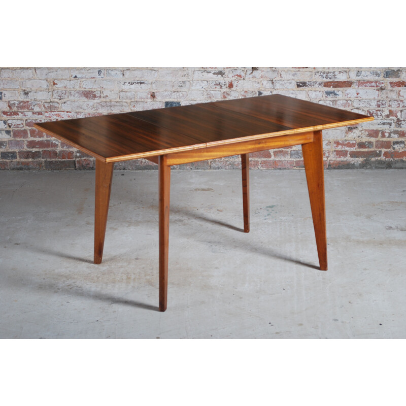 Vintage "Cumbrae" walnut dining table by Morris of Glasgow 1950s