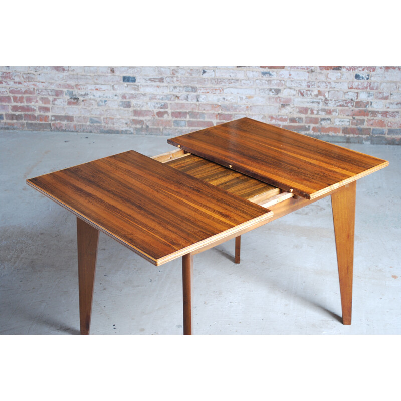 Vintage "Cumbrae" walnut dining table by Morris of Glasgow 1950s