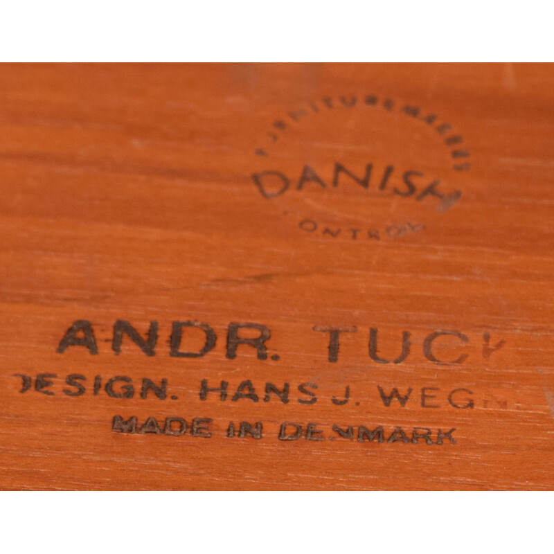 Vintage teak and rosewood coffee table by Hans J Wegner for Andreas Tuck, Denmark