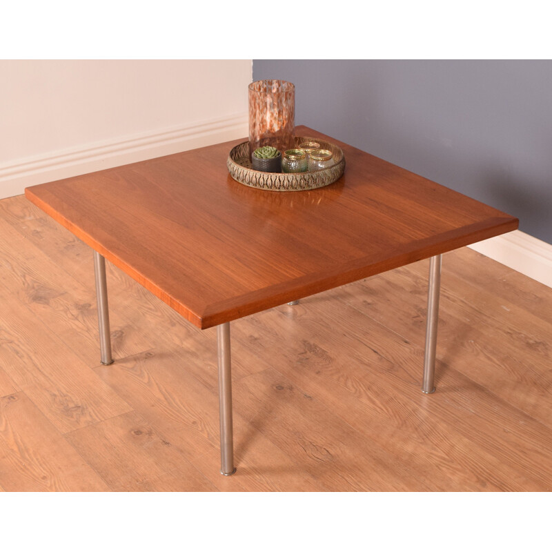 Mesa de Hans J. Wegner para Andreas Tuck, Dinamarca, para teca vintage e mesa de café rosewood