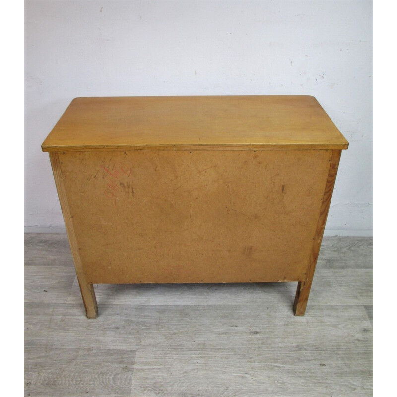 Vintage beechwood chest of drawers, 1960