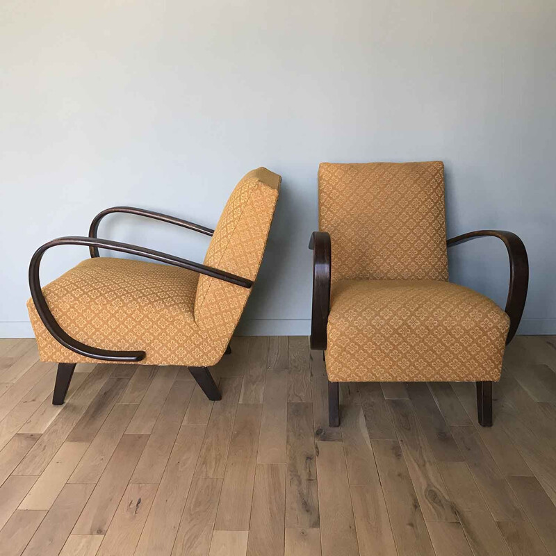 Paar vintage fauteuils, Tsjechië