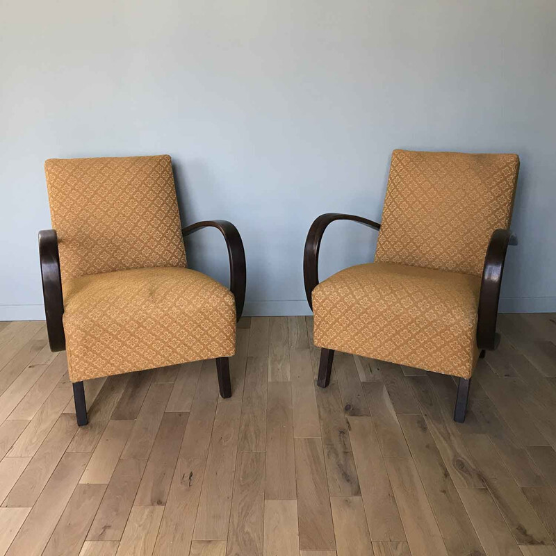 Paar vintage fauteuils, Tsjechië