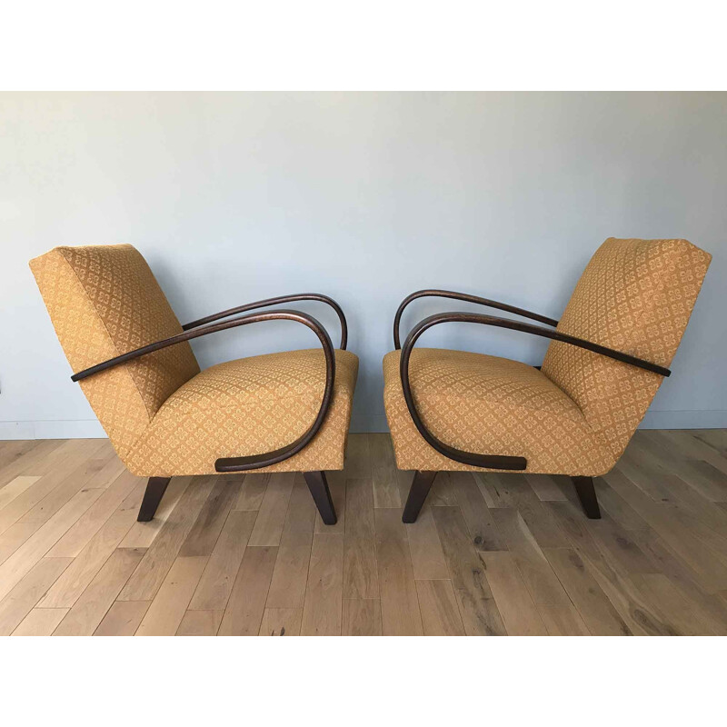 Pair of vintage armchairs, Czech Republic