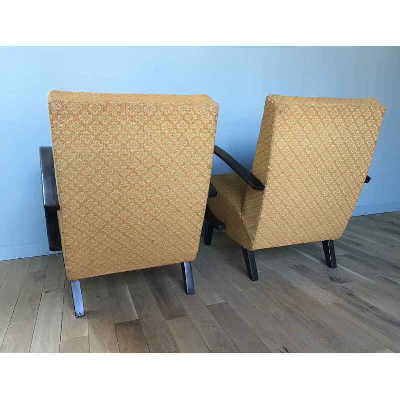 Pair of vintage armchairs, Czech Republic