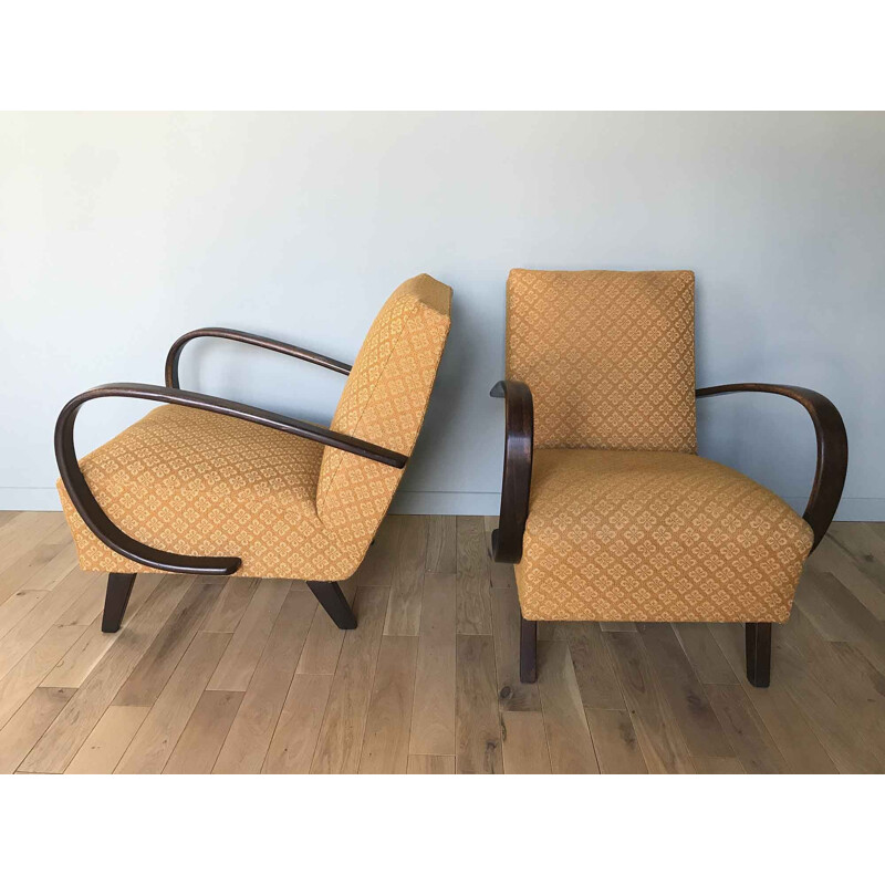 Pair of vintage armchairs, Czech Republic