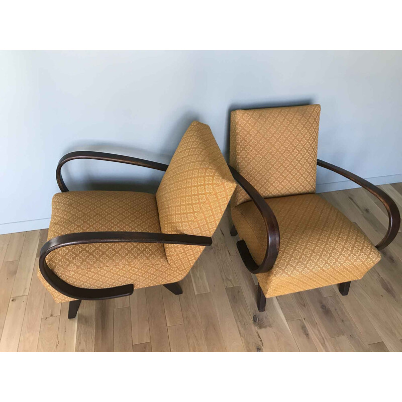 Pair of vintage armchairs, Czech Republic