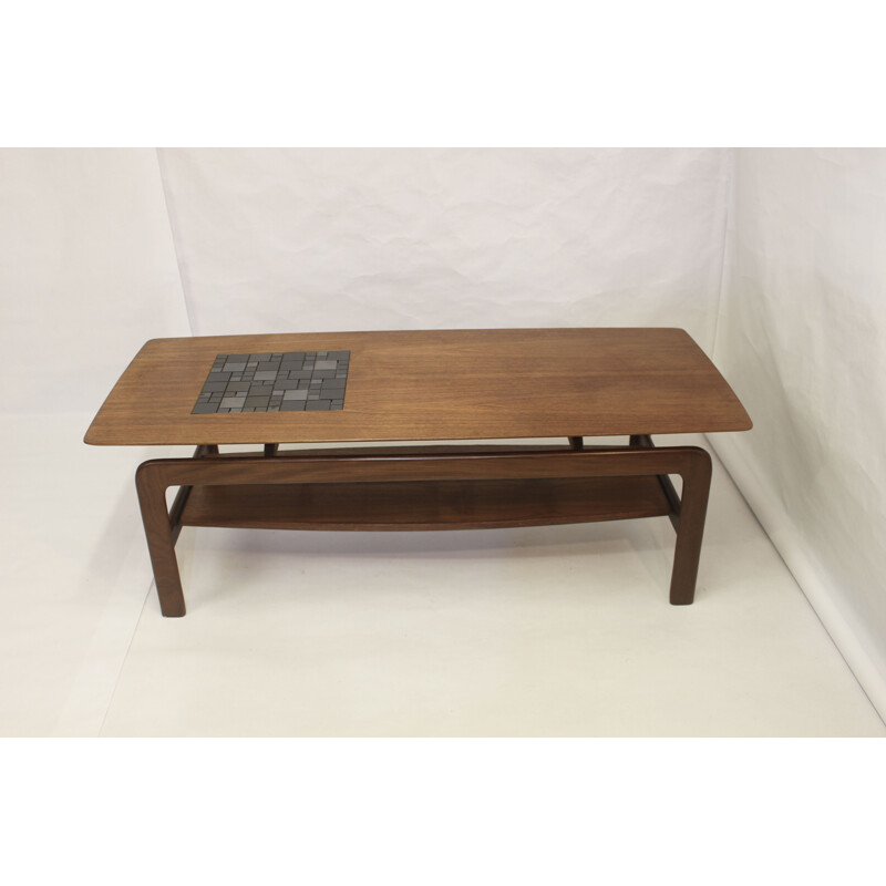 Vintage Arne Hovmand Olsen teak coffee table, Danish 1970s