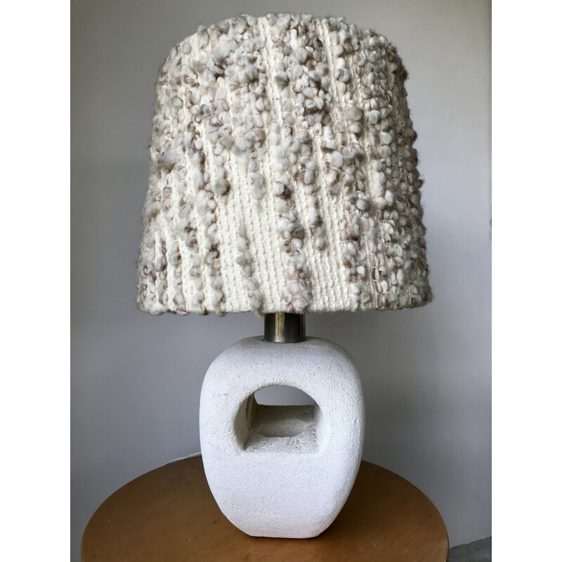 Grande lampe vintage en pierre par Albert Tormos 1970