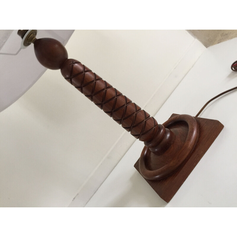 Vintage rosewood lamp, Scandinavian 1960s