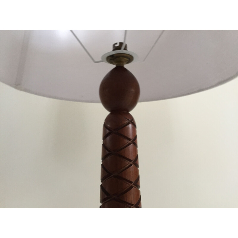 Vintage rosewood lamp, Scandinavian 1960s